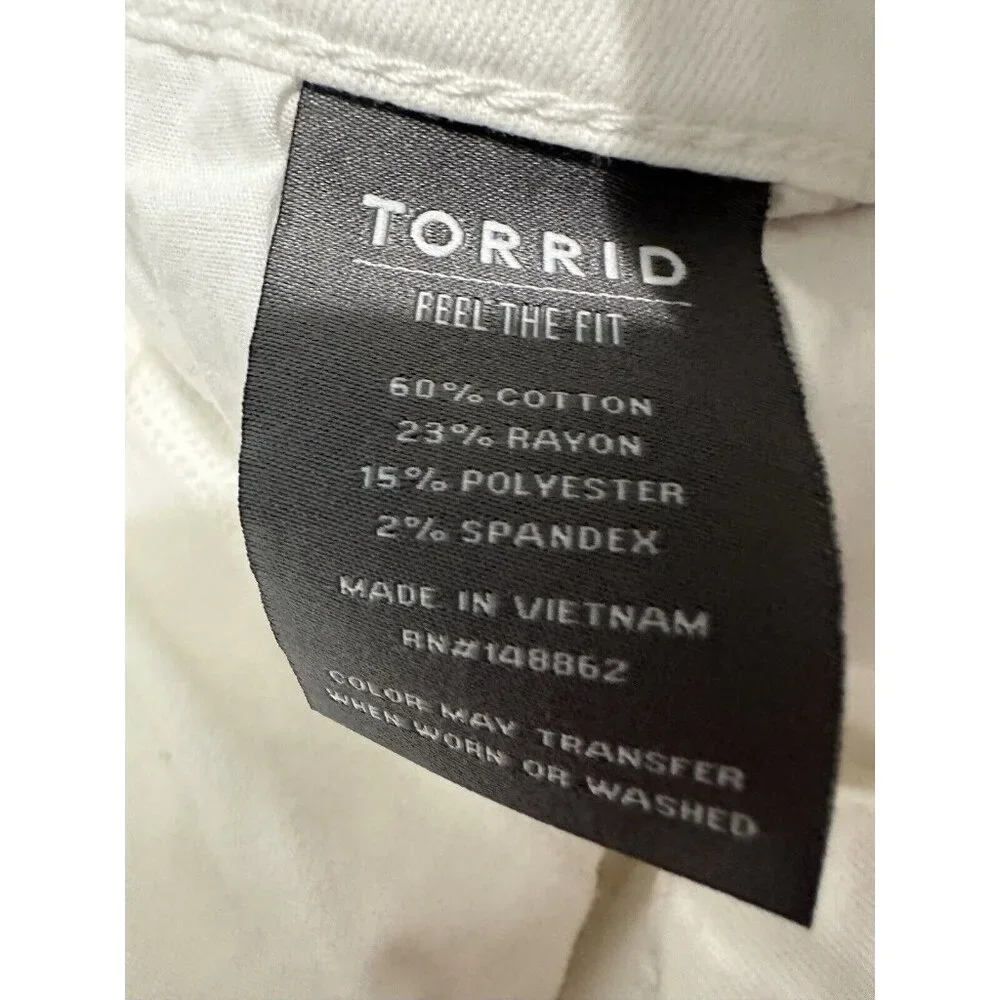 Torrid White High Rise Crop Jeggings Size 16 - Picture 4 of 7